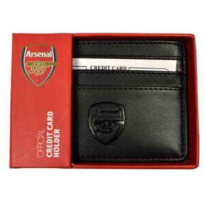 Arsenal FC Official Black Credit Card Holder Wallet